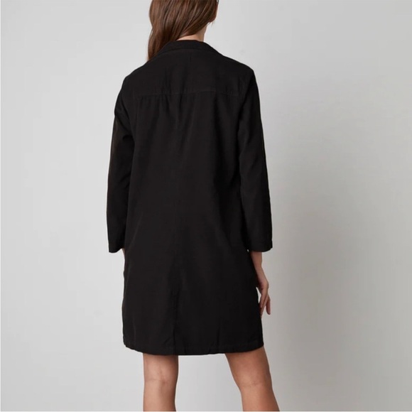 Velvet Gram & Spencer Lana Corduroy Shirt Dress Long Sleeves Mini Black - Picture 4 of 14